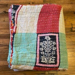 Vintage Kantha Cotton Blanket/Quilt